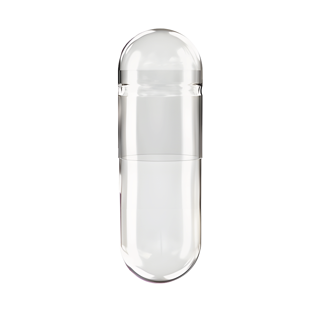 Clear Acid Resistant Vegetarian Capsules <br>Size 1 - Box of 125,000