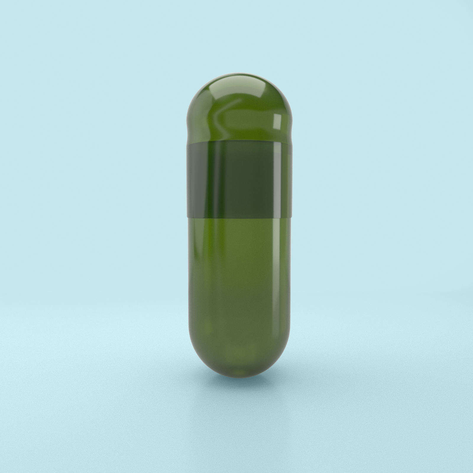 Size 1 Chlorophyll Empty Vegetarian Capsules by Capsuline - Green/Green (Box of 125,000) - Green
