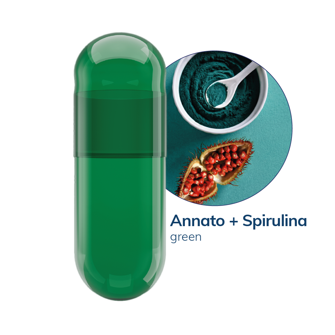 Annatto and Spirulina Vegetarian Capsules <br> Size 0 - Box of 100,000