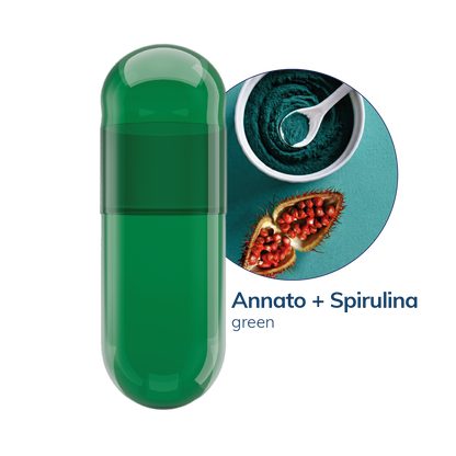 Annatto and Spirulina Vegetarian Capsules <br> Size 0 - Box of 100,000