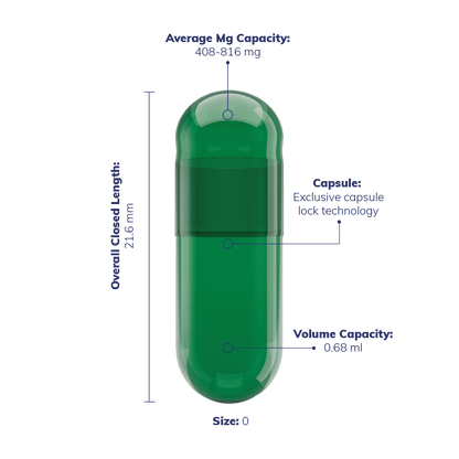 Annatto and Spirulina Vegetarian Capsules <br> Size 0 - Box of 100,000
