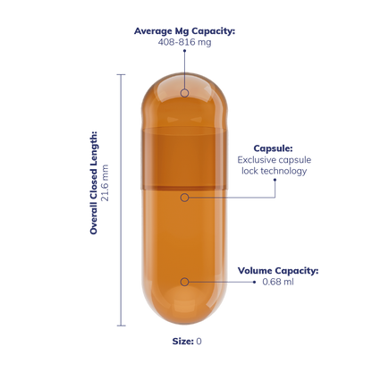 Brown carrot Vegetarian Capsules <br> Size 0 - Box of 100,000