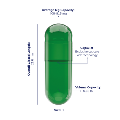Chlorophyllin Vegetarian Capsules <br> Size 0 - Box of 100,000