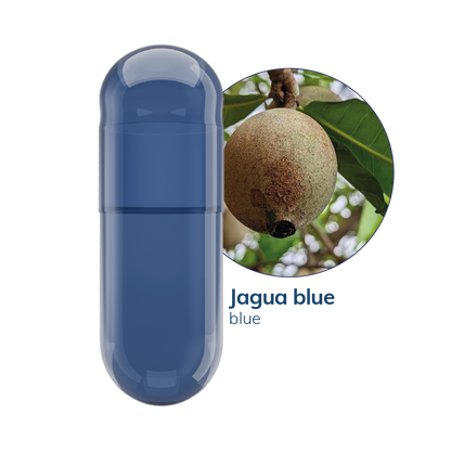 Jagua blue Vegetarian Capsules <br> Size 0 - Box of 100,000