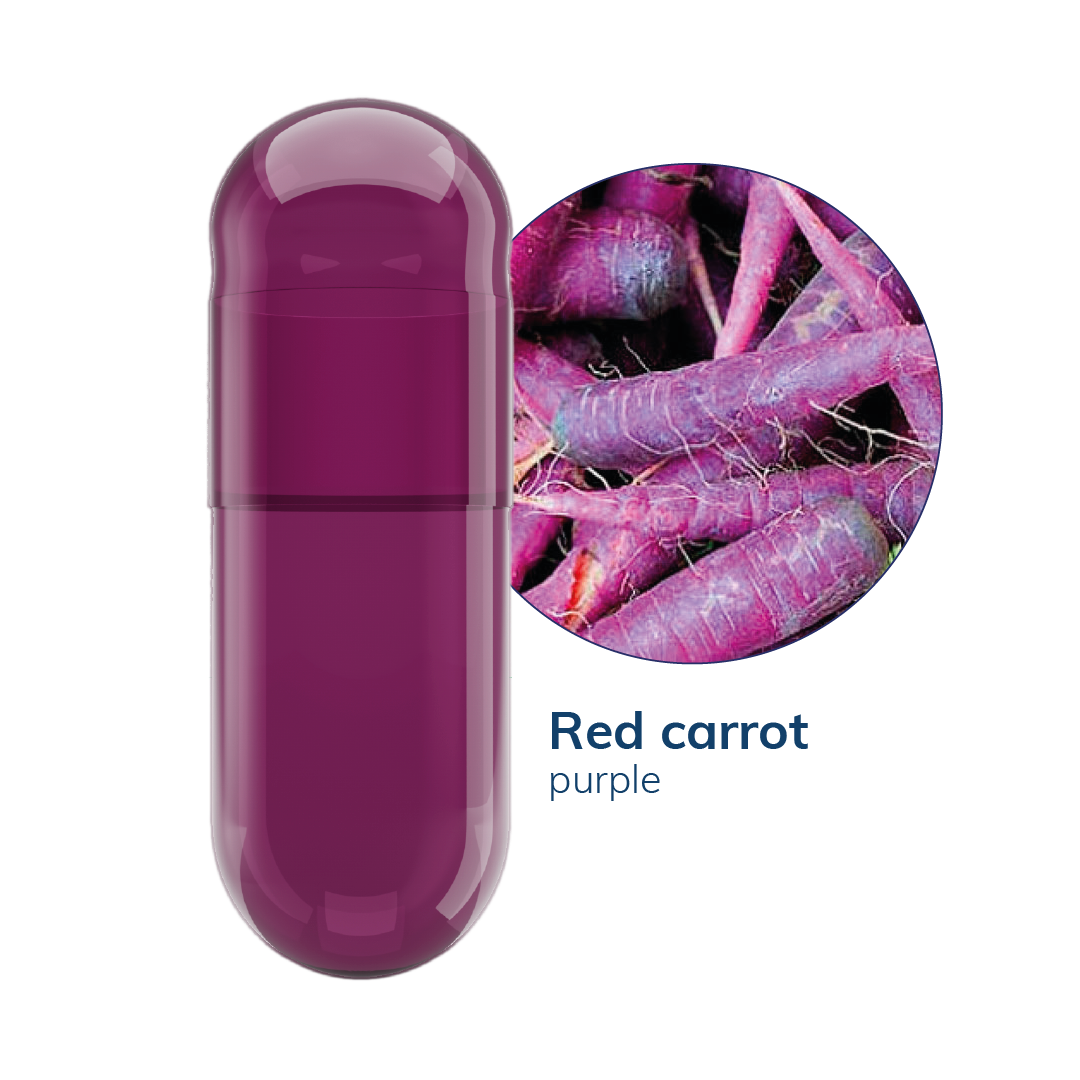 Red carrot Vegetarian Capsules <br> Size 0 - Box of 100,000