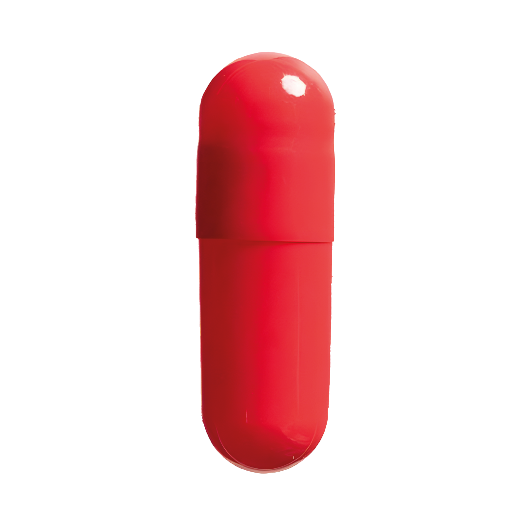Red Vegetarian Capsules <br> Size 0 - Box of 100,000