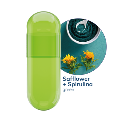 Safflower + spirulina Vegetarian Capsules <br> Size 0 - Box of 100,000