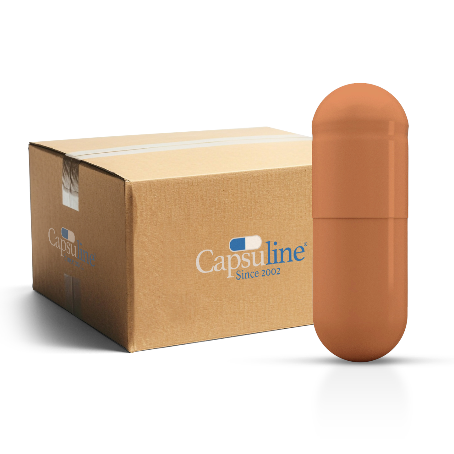 Colored Size 00 Empty Vegetarian Capsules by Capsuline - Peach - Box of 75,000 - Peach