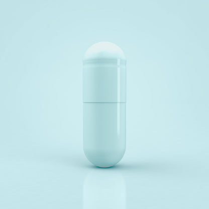 Colored Size 0 Empty Vegetarian Capsules by Capsuline - Blue/Blue (Box of 100,000) - Light Blue