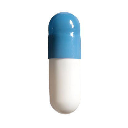 Blue - White Vegetarian Capsules <br> Size 00 - Box of 75,000