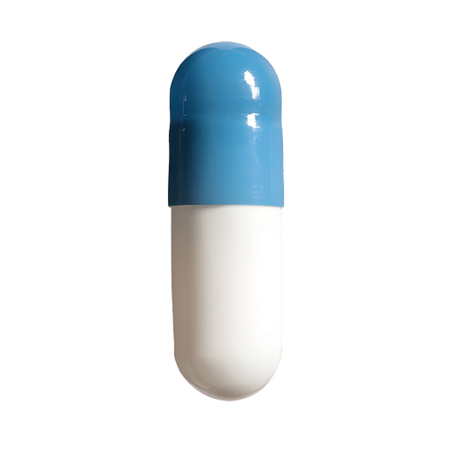 Blue - White Vegetarian Capsules <br> Size 00 - Box of 75,000