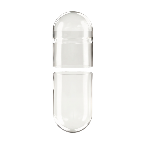 Separated Clear Vegetarian Capsules <br> Size 00 - Box of 75,000