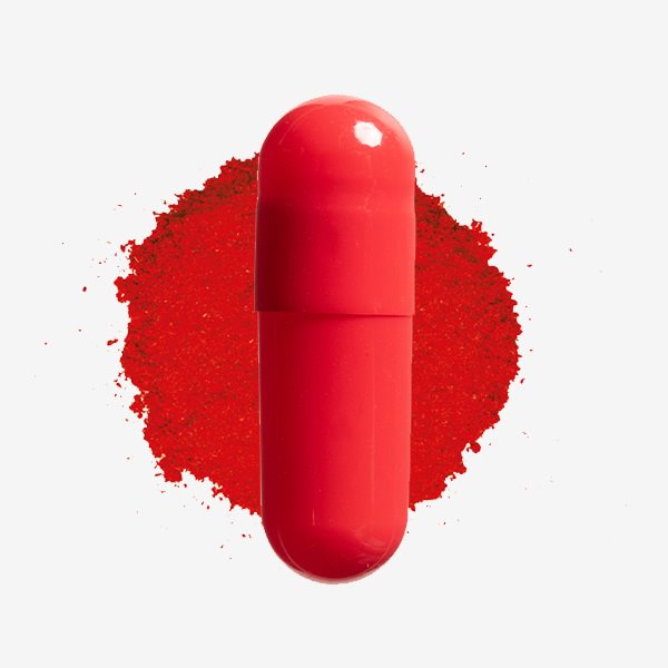 Red Vegetarian Capsules <br> Size 0 - Box of 100,000